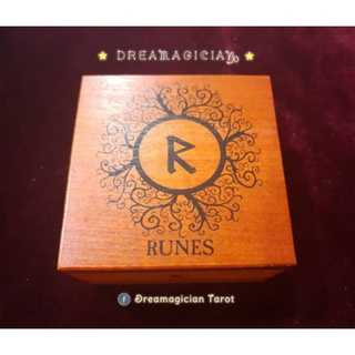 รูนส์ไม้พร้อมกล่องไม้สวยงาม Wooden Runes Box Set By Lo Scarabeo รูนส์ไม้ หินรูนส์ Runes Runes Stone