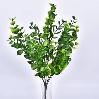 【AG】1Pc Artificial Eucalyptus Globulus Leaves Green Plant Home Office Garden Decor
