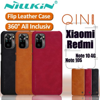 (พร้​อมส่งในไทย)Nillkin QIN Leather CaseเคสหนังฝาพับQIN For Xiaomi Redmi Note10​ 4G/Redmi Note10S