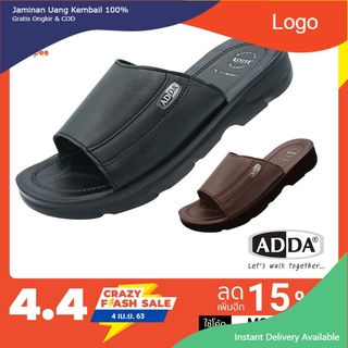 ADDA รุ่น 7C01 รองเท้าแตะหนัง PU ใส่สบายพื้นหนานุ่ม เบอร์ 39-45 (ดำ-น้ำตาล)