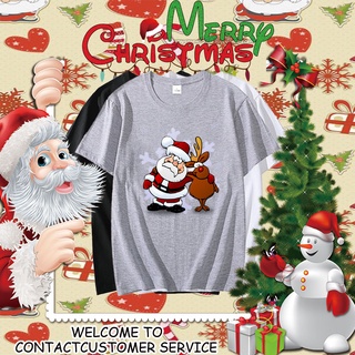 เสื้อผ้าคริสต์มาส เสื้อยืด เสื้อครอปสายฝอ เสื้อ Christmas เสื้อวันคริสต์มาส christmas shirt ปรับแต่งได้เสื้อคู่รัก