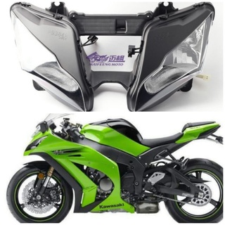 ชุดโคมไฟหน้าKAWASAKI ZX-10R ปี2011-15-16-21ชุดไฟหน้าโคมไฟหน้าหลอดไฟหน้าkawasaki zx10r ปี11-15 ปี16- ปี21ชุดไฟหน้าของแต่ง