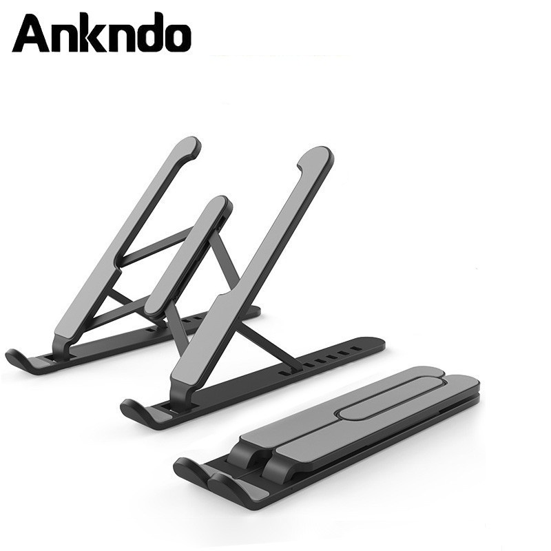 ankndo-ขาตั้งแล็ปท็อป-โน๊ตบุ๊ค-แบบพกพา-พับได้-ปรับได้-ฐานรองรับกันลื่น