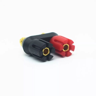 ปลั๊กกล้วยคู่ขั้วสีแดงสีดำ Connector Amplifier Terminal Binding โพสต์กล้วยปลั๊กแจ็ค