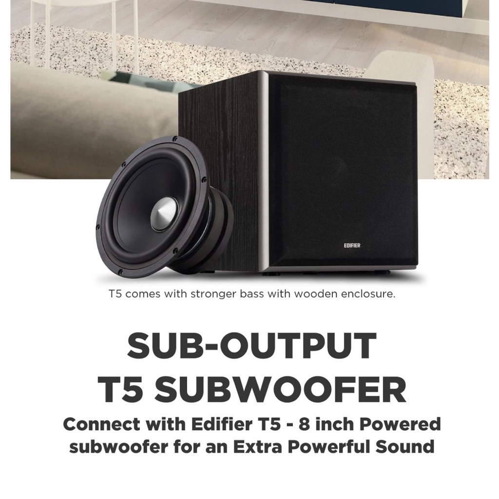 edifier-t5-powered-subwoofer-70w-active-woofer-รับประกัน-2-ปี-สินค้าส่งตรงจากบริษัทฯผู้นำเข้าอย่างถูกต้องในไทย