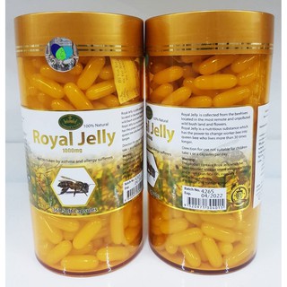 Natures king royal jelly 1000 mg. นมผึ้งเข้มข้นชนิดเม็ด ช่วยลดเลือนริ้วรอย