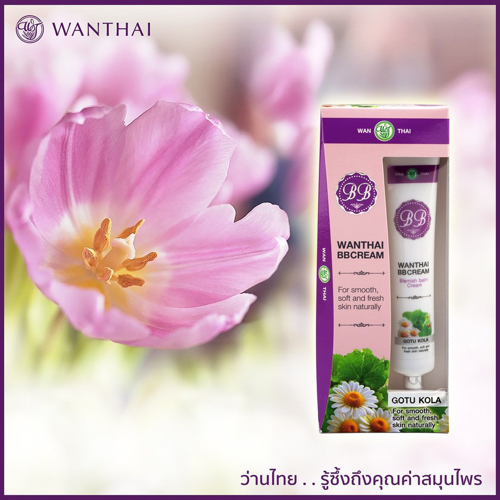 wanthai-bb-cream-ว่านไทย-บีบี-ครีม-ขนาด-30-g-ป้องกันแสงแดด-สารสกัดจากใบบัวบก-คาโมมายล์-และสมุนไพรต่างๆหลายชนิด