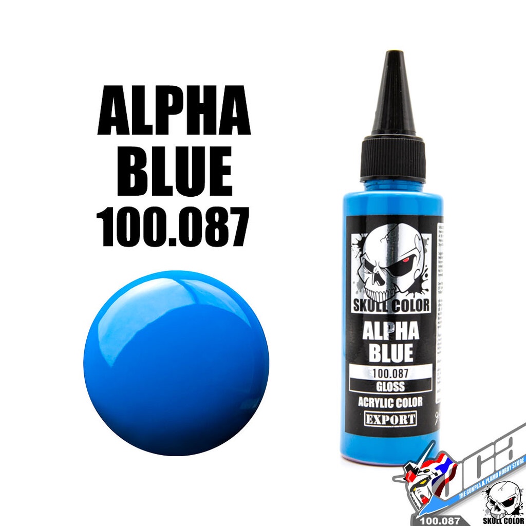 SKULL COLOR 100.087 ALPHA BLUE ACRYLIC COLOR 60ML GLOSS สีอะครีลิก ...