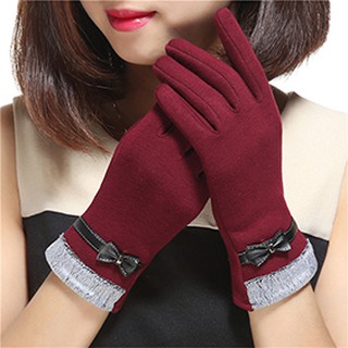 สินค้า ถุงมือแบบเต็มนิ้วมือแฟชั่นฤดูหนาวสำหรับผู้หญิง
