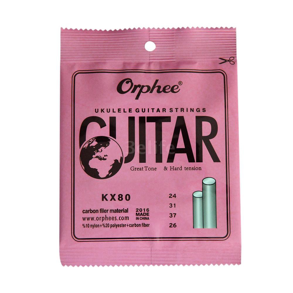 orphee-kx80-ukelele-strings-full-set-4pcs-replacement-024-026-nylon-hard-tension