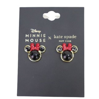 ต่างหู Kate Spade  Minnie Mouse O0RU3218 BLACKMULTI J221 C2066 DISNEY X KSNY มินนี่เมาส์ สีดำ โบว์แดง