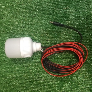 หลอดไฟ LED 12V 12W สายยาว 5 เมตร ไฟสีขาว DC Jack 2.1mm / 2.5mm และ ปากคีบ สินค้าอยู่ไทยพร้อมส่ง