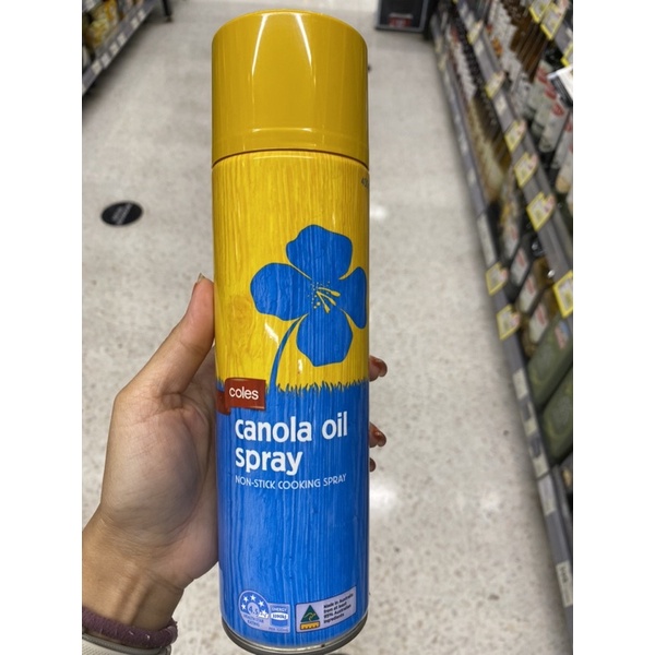 Canola Oil Spray (Coles Brand) 400 G. คาโนล่า ออยส์ สเปรย์ Shopee