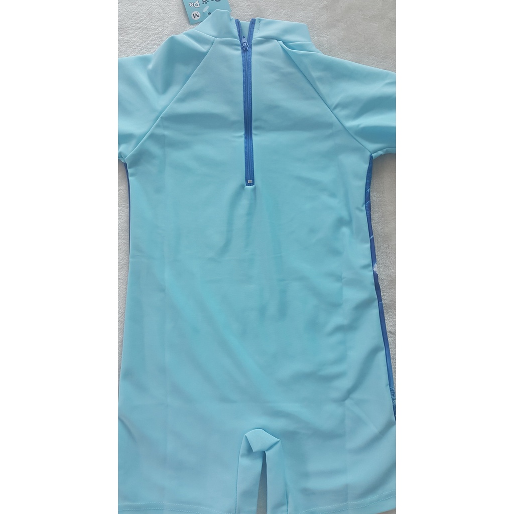 ชุดว่ายน้ำเด็ก-ลายเจ้าหญิงเอลซ่า-สีน้ำเงิน-size-4-8y