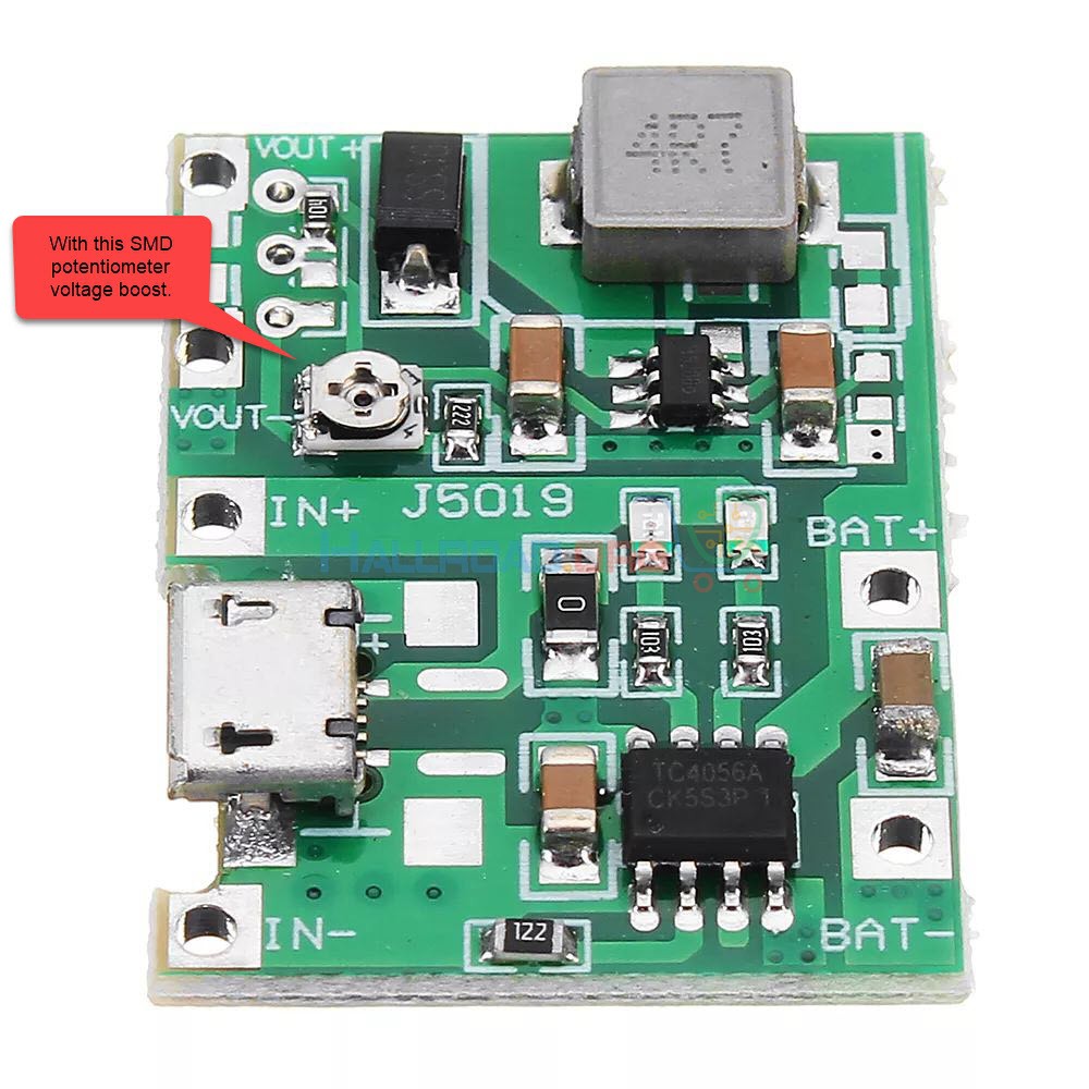 ๋โมดูล J5019 แรงดันไฟฟ้าขาเข้า (IN): 4 - 8 โวลต์ พร้อมวงจรชาร์จ ...