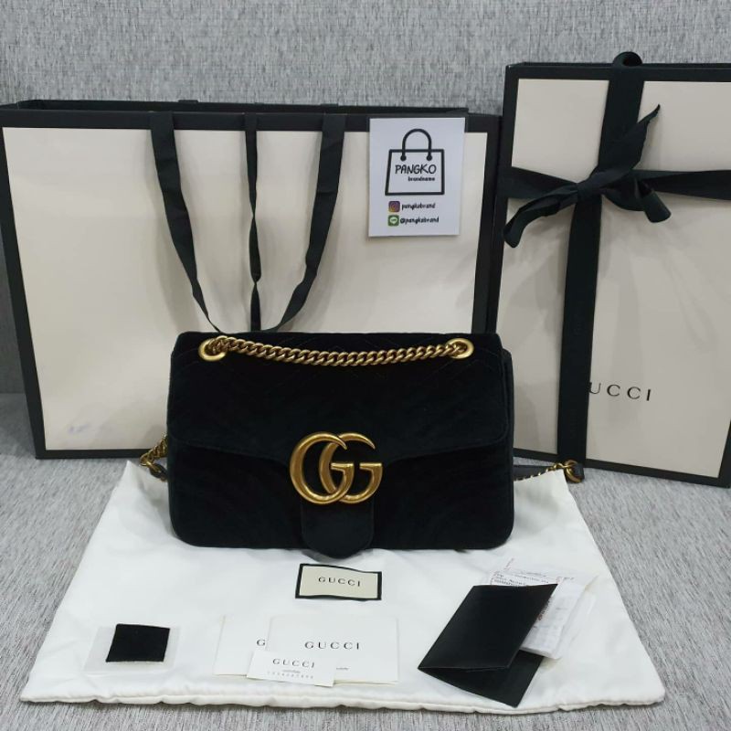Gucci black velvet sale