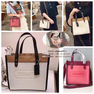 F.A (ของแท้ 100%) COACH C3461 Field Tote22 Ladies Single Shoulder Messenger Bag กระเป๋าถือใบเล็กสำหรับผู้หญิง