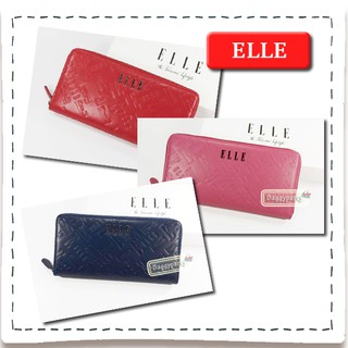 ELLE แท้!!! กระเป๋าสตางค์ใบยาวซิปรอบ ELLE หนังเงา (ELLEpl149)