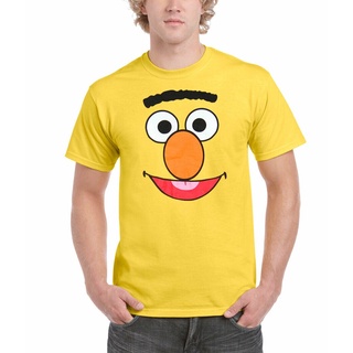 เสื้อยืดแขนสั้น คอกลม ผ้าฝ้ายแท้ พิมพ์ลาย Sesame Street ELMO ELMO Big Bird Doughnut แฟชั่นฤดูร้อน สําหรับผู้ชายS-5XL