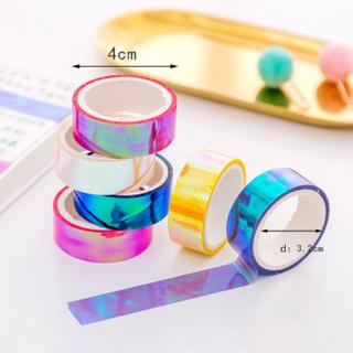 ✿COLO Glitter Rainbow Laser Washi Tape Stationery Scrapbooking Decorative Adhesive Tapes DIY Masking Tape