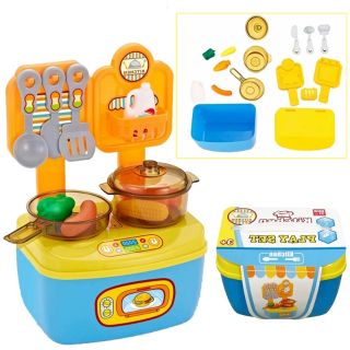 ชุดครัวจำลอง Kitchen Play Set ชุดสุดยอดเชฟตัวจิ๋ว พร้อมอุปกรณ์ 18 ชิ้น ของเล่นบทบาทสมมุติ [001]