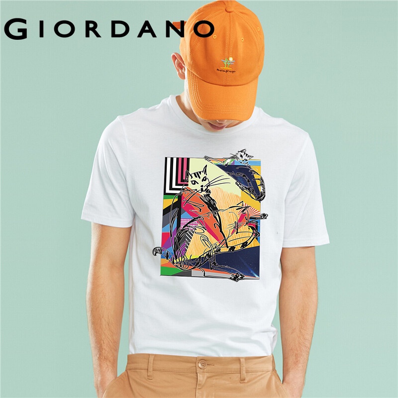 giordano-men-เสื้อยืดแขนสั้นคอกลม-ผ้าฝ้าย100-สกรีนลวดลาย-painting-series-free-shipping-30099249