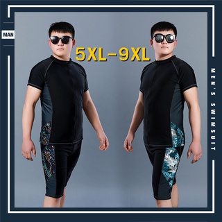 ภาพหน้าปกสินค้าพร้อมส่งจากไทย..ชุดว่ายน้ำชายไซส์ใหญ่ 4XL-9XL สีดำ ลายใบไม้/ลายจุด ที่เกี่ยวข้อง