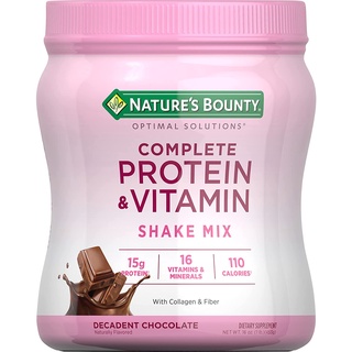 สินค้า ดูแลทั้งร่างกาย Nature Bounty Optimal Solutions Complete Protein & Vitamin Shake Mix Decadent  453 กรัม
