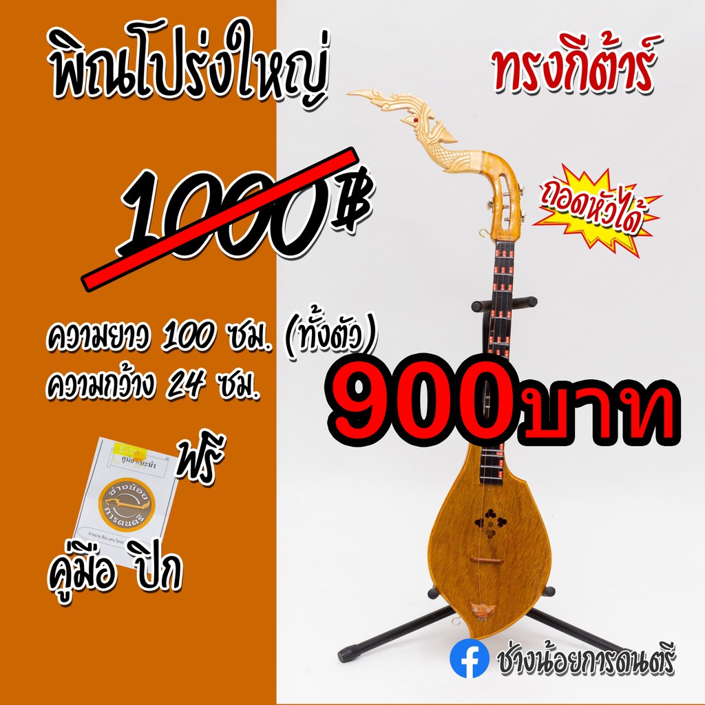 พิณโปร่งใหญ่-ทรงกีต้าร์