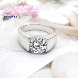 Finejewelthai-แหวนเพชรCZ-แหวนเงินแท้-แหวนหมั้น-แหวนแต่งงาน-R1104cz