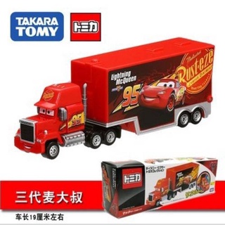 ของเล่นเด็กTomica Cars Mcqueen รถบรรทุกของเล่นรถแข่งรถแข่งรถแข่งบรรทุกสีกล่อง Takara Tomy