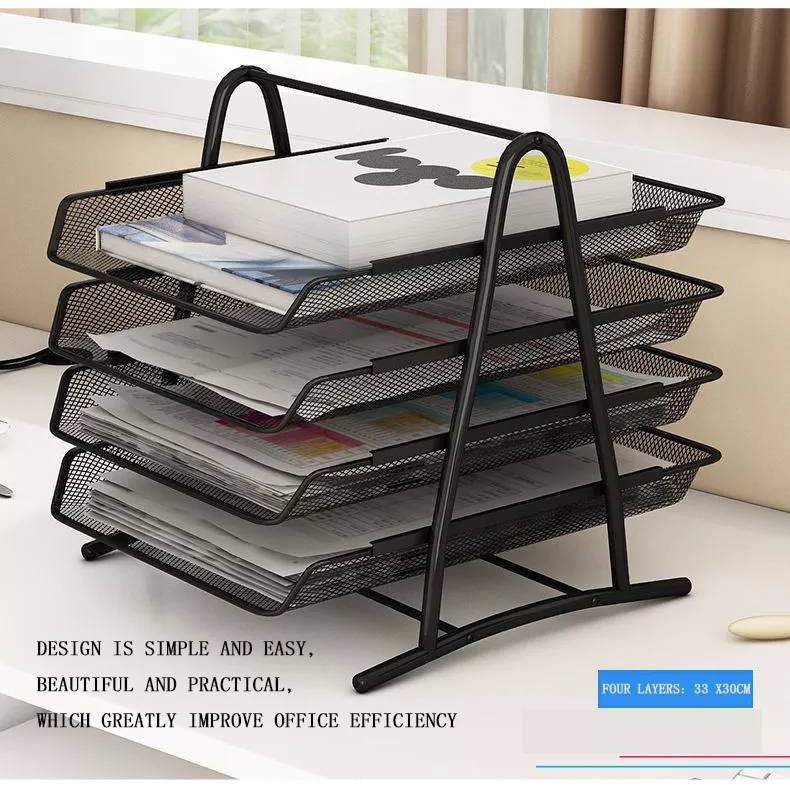 ชั้นวางเอกสาร A4 4ชั้น Document Basket Tray Shopee Thailand