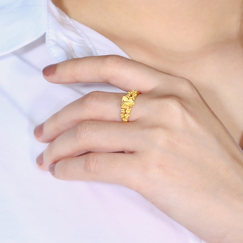 ภาพหน้าปกสินค้าPRIMA แหวนทองคำ 99.9% แบบ Eden Butterfly 111R1938-01 จากร้าน prima_officialstore บน Shopee