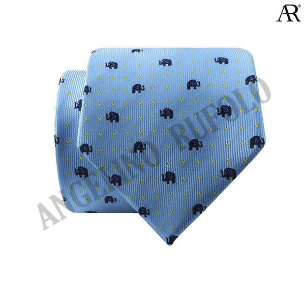 angelino-rufolo-necktie-nts-ช้าง001-เนคไทผ้าไหมทออิตาลี่คุณภาพเยี่ยม-ดีไซน์-spot-elephant-สีฟ้า-กรมท่า-สีฟ้า-เทา-สีม่วง