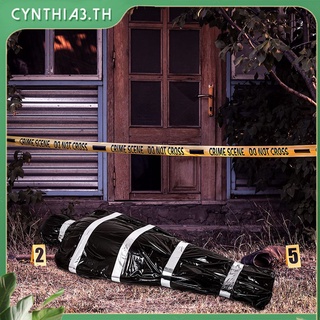 อุปกรณ์ประกอบฉากเหยื่อตายฮาโลวีน-ศพปลอมที่น่ากลัวในถุง Hallowmas Outdoor Prop Creepy Haunted House Decor (ต้องประกอบ) Cynth