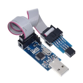 บอร์ดอะแดปเตอร์ 10Pin เป็น 6 Pin พร้อมโมดูลโปรแกรมเมอร์ USBASP USBISP AVR USB ATMEGA8 ATMEGA128 ATtiny CAN PWM 10Pin 1 ชุด