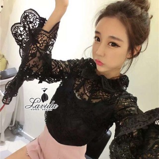 Korea Design By Lavida elegant bow black lace pretty