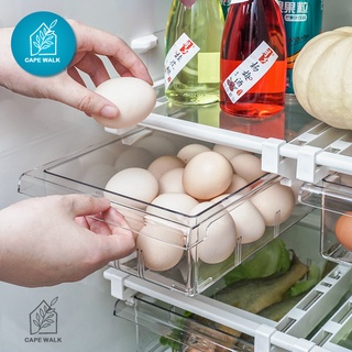 พร้อมส่งในไทย กล่องเก็บของในตู้เย็น กล่อง เก็บของที่เก็บอาหารตู้เย็น จัดระเบียบ ลิ้นชักเก็บของในตู้เย็น ถาดเก็บของ