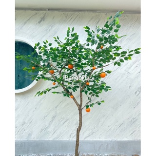 ต้นส้มปลอม ต้นส้ม ต้นไม้มงคลปลอม ผลไม้ปลอม ต้นส้มปลอม ต้นไม้ประดิษฐ์ กระถางต้นไม้ปลอม พร้อมส่ง