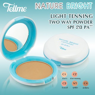 🔥โปรค่าส่ง25บาท🔥Tellme Natural Bright LighteningTwo-way powderCakeSPF20 PA++10g.แป้งเท็ลมี เนเจอร์ไบรท์ ไลท์เทนนิ่ง9503