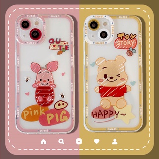 เคสโทรศัพท์มือถือแบบนิ่ม ลายการ์ตูนหมีพูห์ หมู วินนี่เมาส์ สําหรับ OPPO A57 2022 A92 A16 A15 A15S A3S A12E A5S A7 A12 F9 F11 A9 A5 2020 A53 A33 A31 A52 A54 A74 A77 5G A1K A94 A95 A93 A16K A76 A96 4G เคส