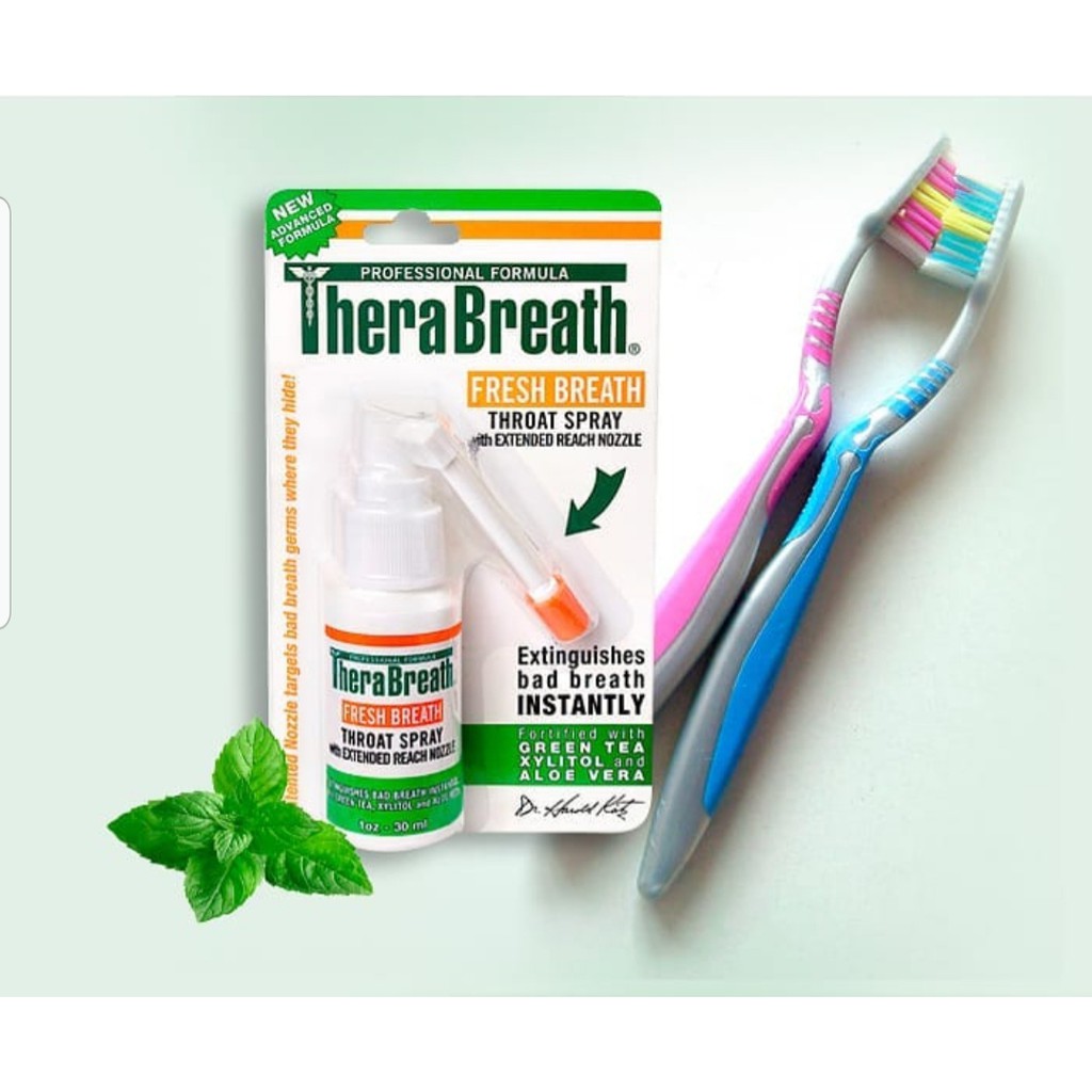 พร้อมส่ง Therabreath, Fresh Breath, Throat Spray 30ml สเปรย์ดับ กลิ่นปาก Shopee Thailand