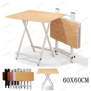 สินค้า โต๊ะพับได้ โต๊ะอเนกประสงค์ โต๊ะไม้เล็ก โต๊ะพับได้ โต๊ะทานข้าวพับเก็บ ขนาด 80x80 และ 60x60 cm.  รูปทรงทันสวยทันสมัย katsu