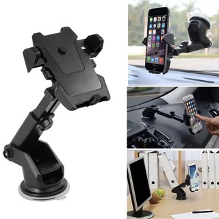 Car Phone Holder ที่ยึดโทรศัพท์มือถือในรถยนต์ ที่ตั้งมือถือในรถ แท่นจับมือถือในรถ แบบติดดูดกระจก หรือ บนคอนโซลรถ