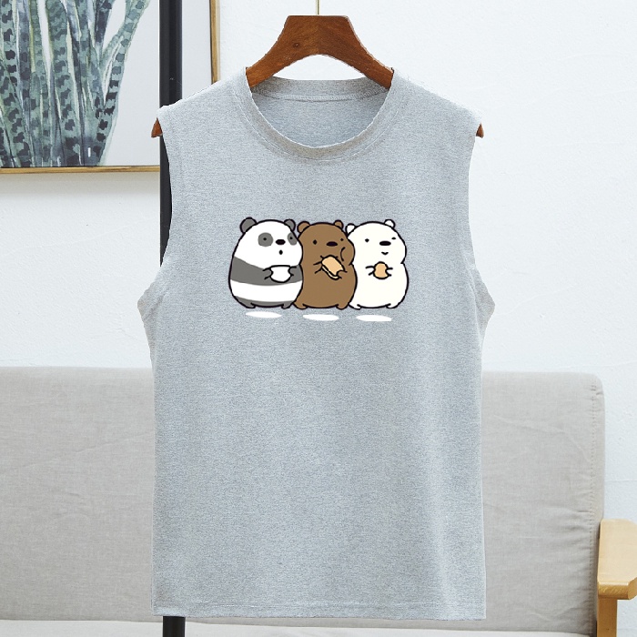 ทันสมัยที่สุด-ใหม่-ลายการ์ตูนน่ารัก-คอกลม-เสื้อแขนกุด-8สี-s-3xl