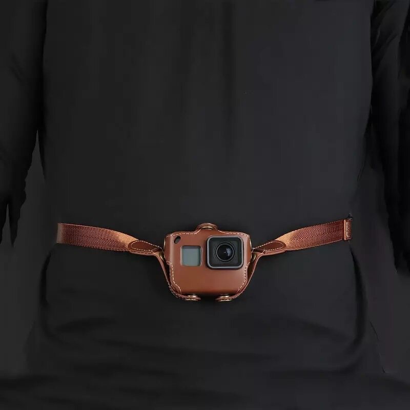 เคสหนังแนวเรโทร-วินเทจ-ย้อนยุคพร้อมสายคล้องคอ-gopro-7-6-5-2018-hero-leather-case-กระเป๋าหนัง-pu