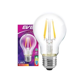 Chaixing Home หลอดไฟLED 4วัตต์ Warm White EVE LIGHTING รุ่น ฟิลาเมนต์ GLS E27