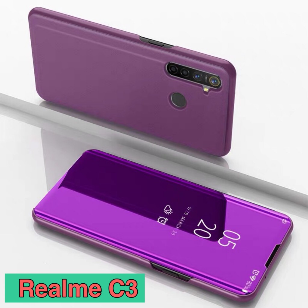 เคสฝาเปิดปิดเงา-case-realme-c3-เคสเรียวมี-เคสกันกระแทก-เคสตั้งได้-เคสเปิดปิดเงา-เคส-realme-c3-smart-case