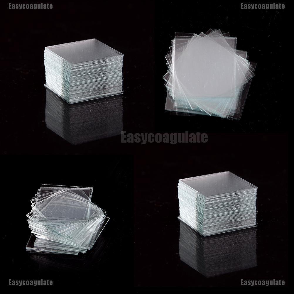 EasyCoagulate 100 pcs Glass Micro Cover Slips 18x18mm - Microscope Slide Covers