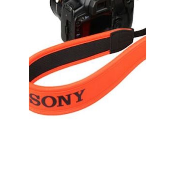 camera-neck-strap-for-sony-orange-โลโก้ดำ-สายคล้องกล้อง
